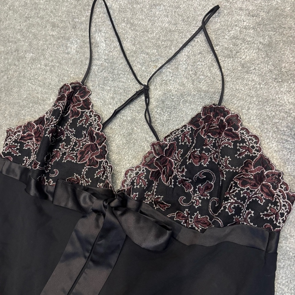 Janet Reger Silk Chemise Lingerie dress black pink embroidered babydoll - Picture 4 of 11